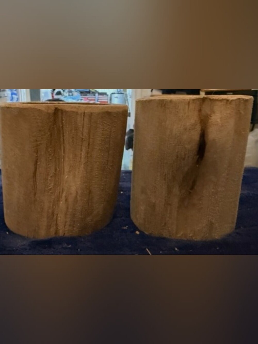 2 Wooden Planter Set Brown